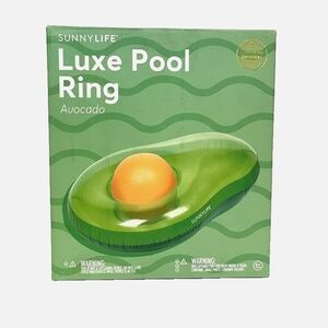 NEW SunnyLife Luxe Pool Ring Avocado